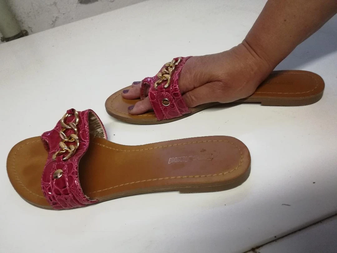 Fuchsia sandalen met ges maat 39 (interieure imperfecties) – photo 17